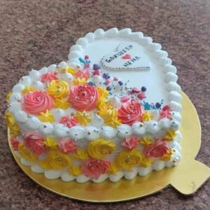 Heart Shape Vanilla Cake