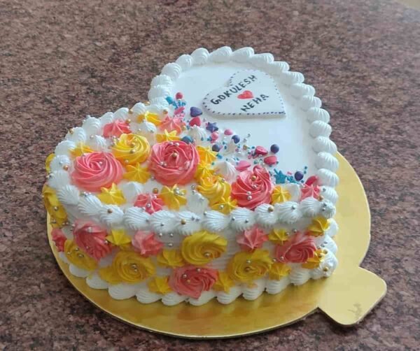 Heart Shape Vanilla Cake