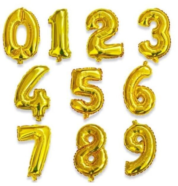 Golden Colour Foil Number