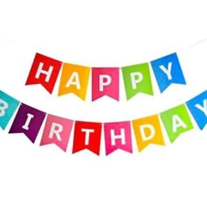 Multicolour Happy Birthday Paper Banner